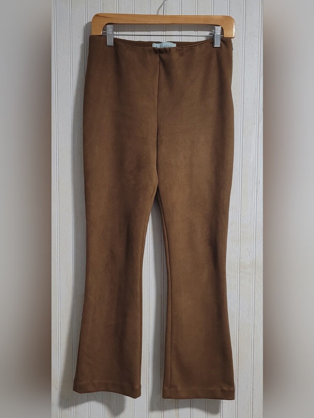 Tuckernuck Deep Mocha Vegan Suede Ashford Kick Flare Pants M